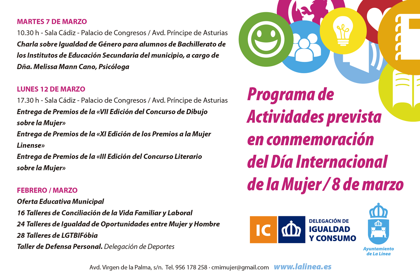 Actividades Dia Int. Mujer 2018 Horz