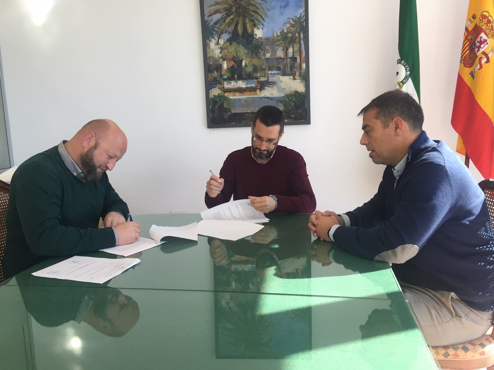 Firma contrato Demolicion Visera estadio