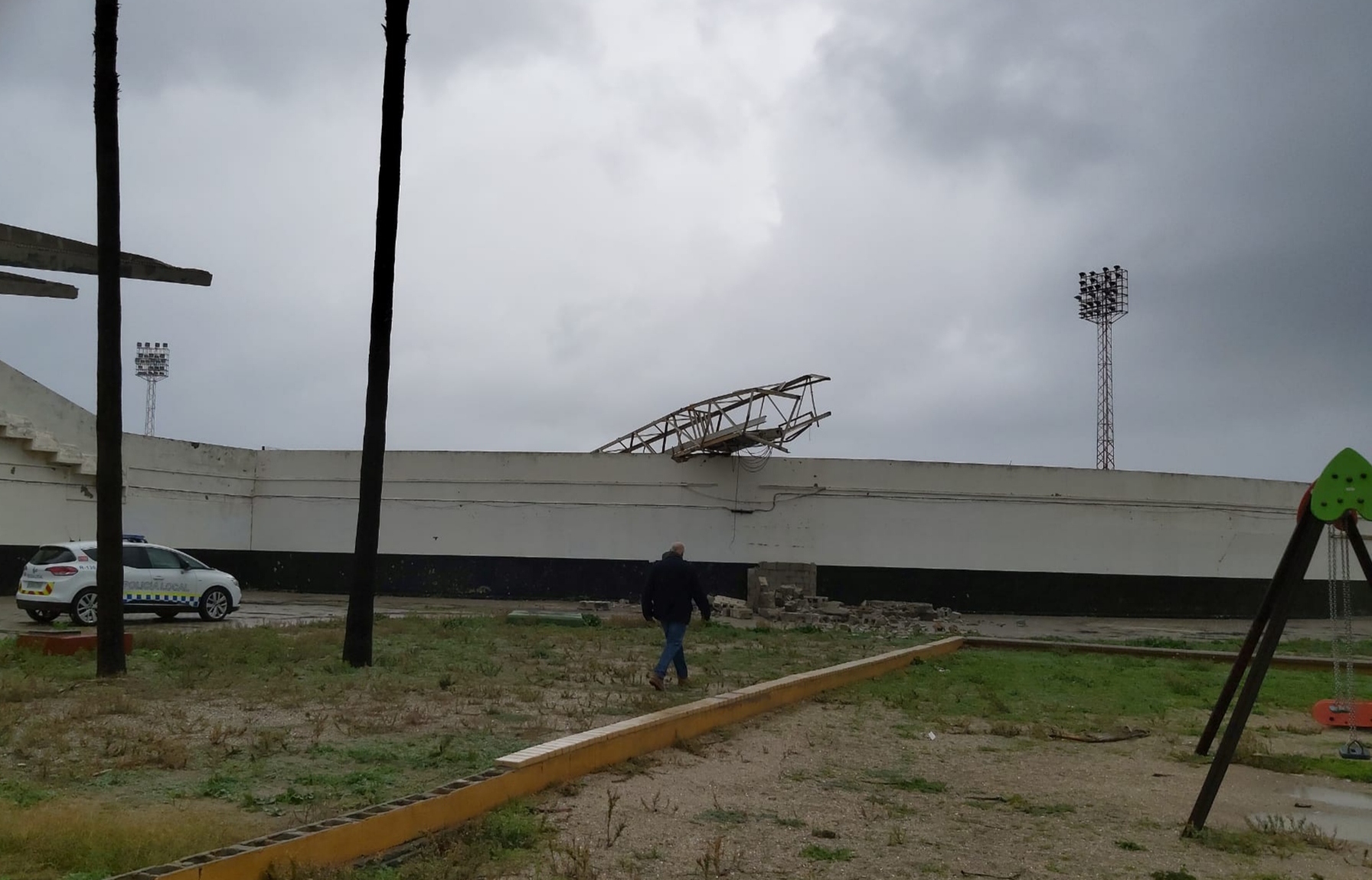 Torreta estadio trasera