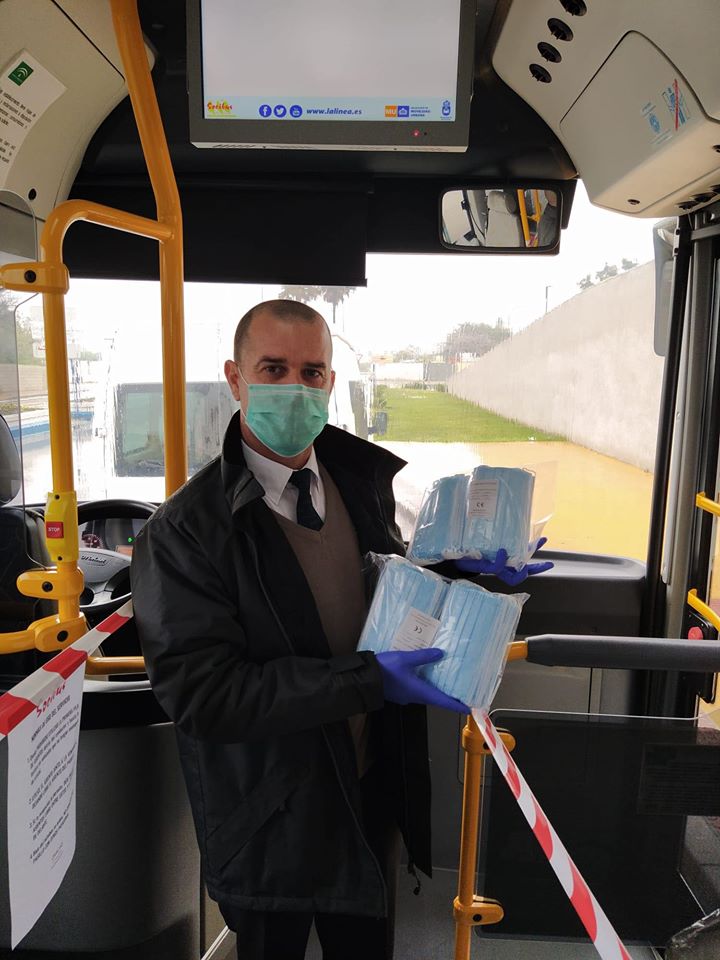 Mascarillas autobuses