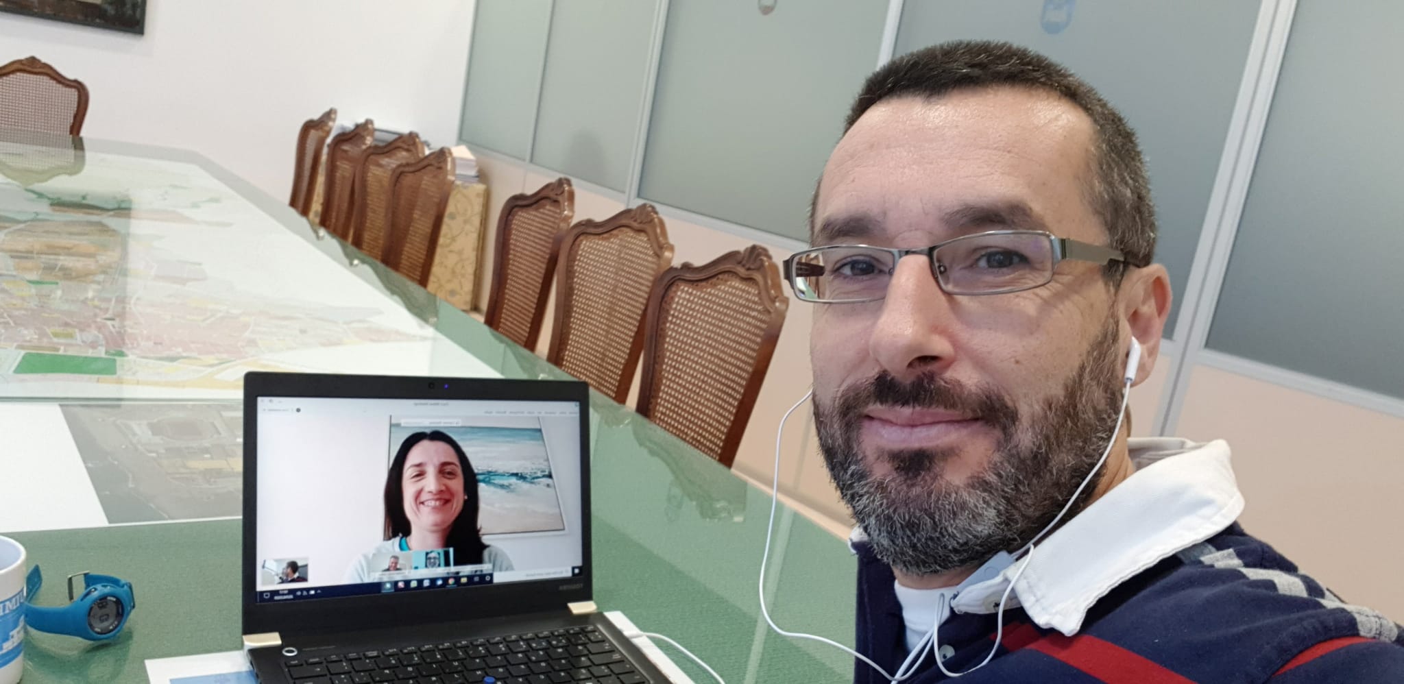 Telereunio alcalde y secretaria general