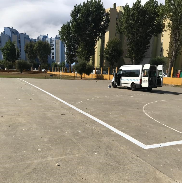 Pintado divisiones patios colegios 2