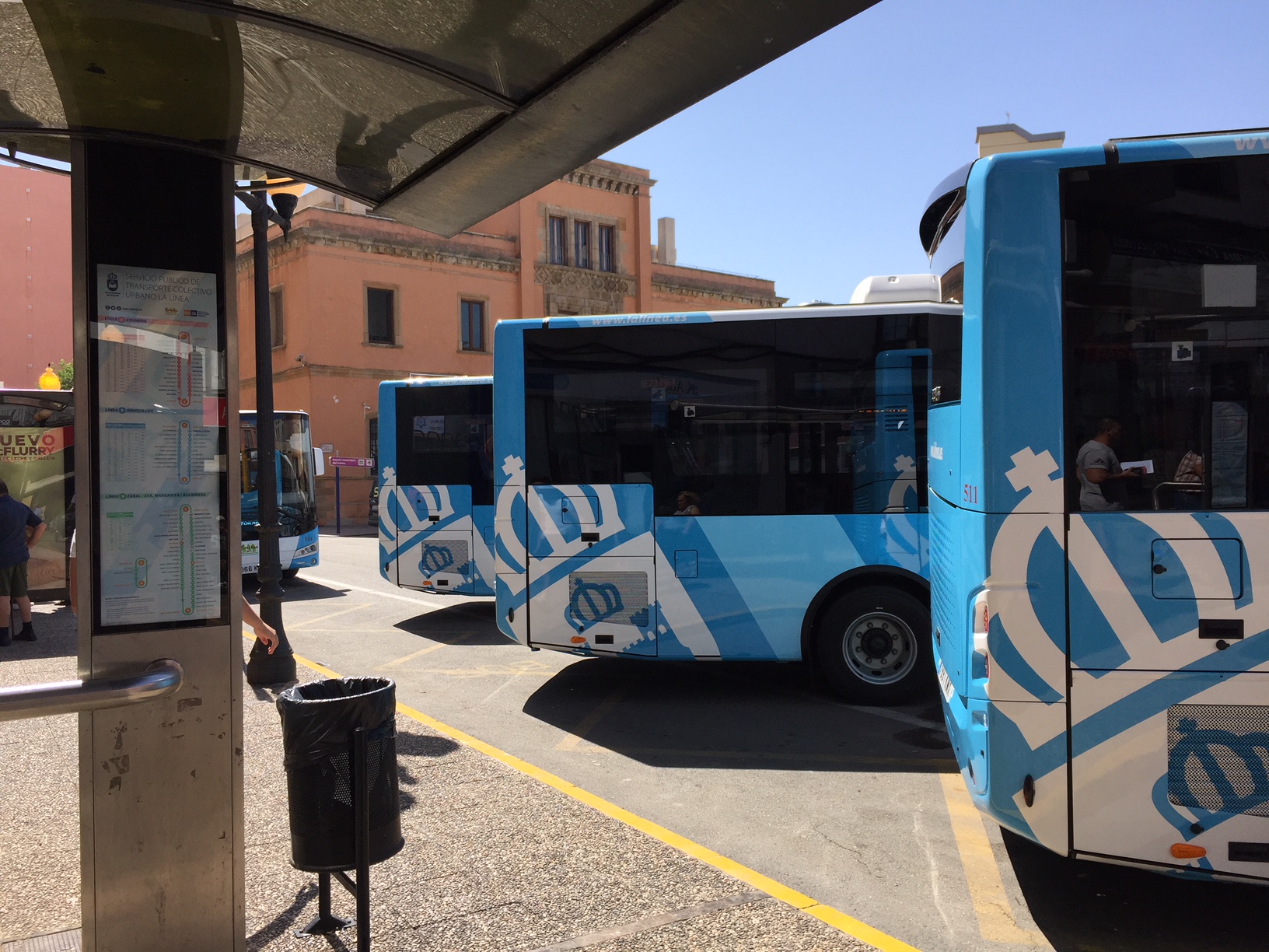 Nuevos autobuses trasera